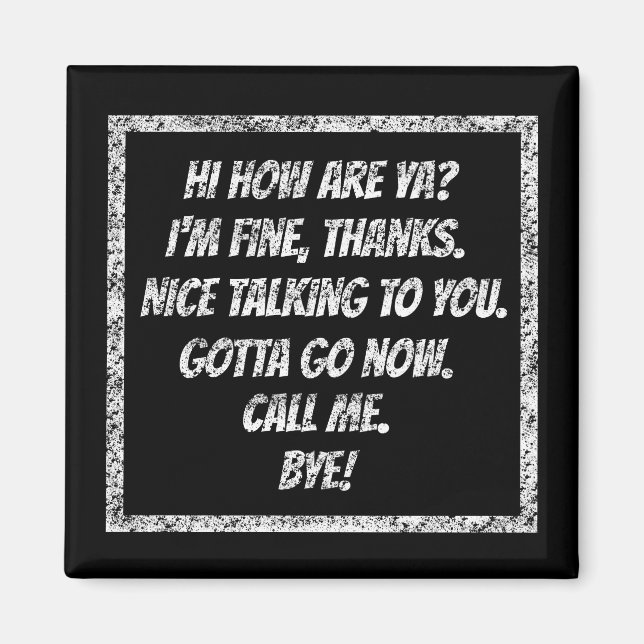 Imán Saludos rápidos (Frente)