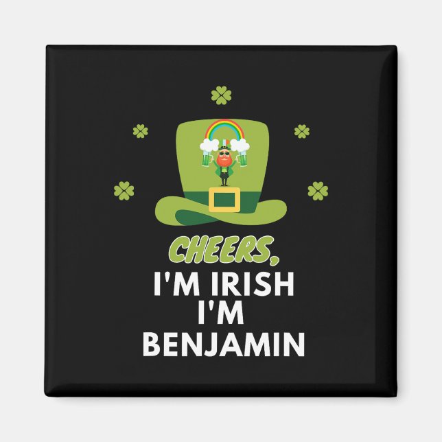 Imán Saludos Soy Irlandés Soy Benjamin (Frente)