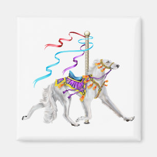 Imán Saluki Carousel White