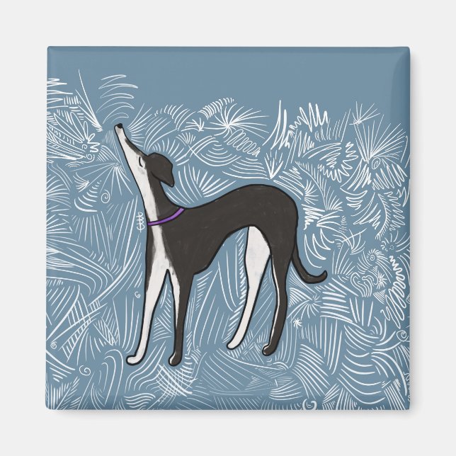 Imán Saluki Greyhound (Frente)