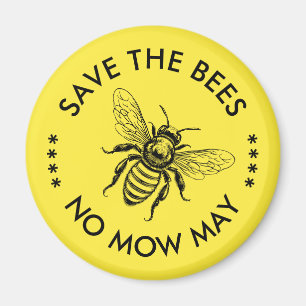 Imán Salva las abejas no siegues mayo protección de pol