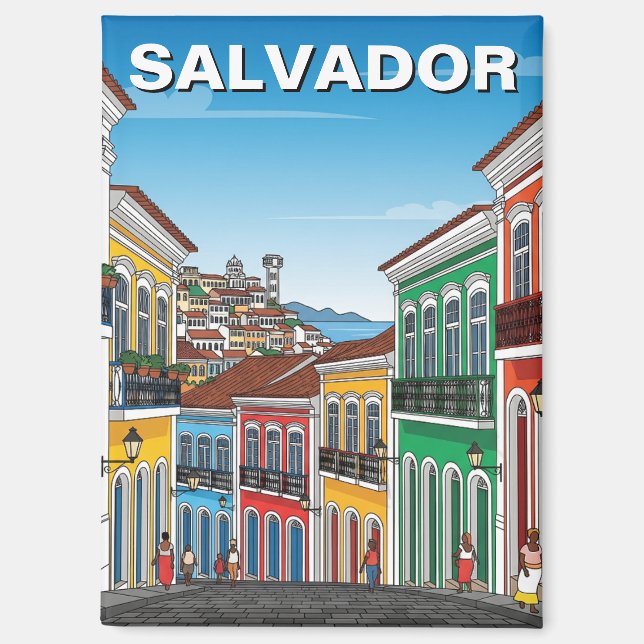 Imán Salvador Brasil Perlourinho Travel (Anverso)
