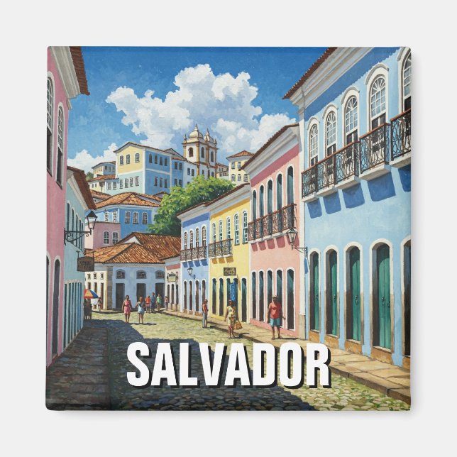 Imán Salvador Brasil Perlourinho Travel (Frente)