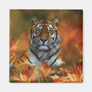 Imán salvaje del arte de los tigres
