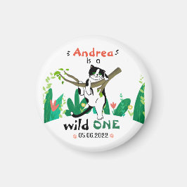 Imán Salvaje un verde Safari Gato Kitty Primer cumpleañ