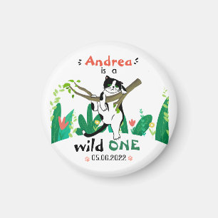 Imán Salvaje un verde Safari Gato Kitty Primer cumpleañ