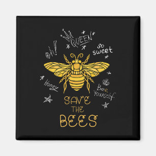 Imán Salvar a las abejas Graffiti Apiary Shirt Bee Beek