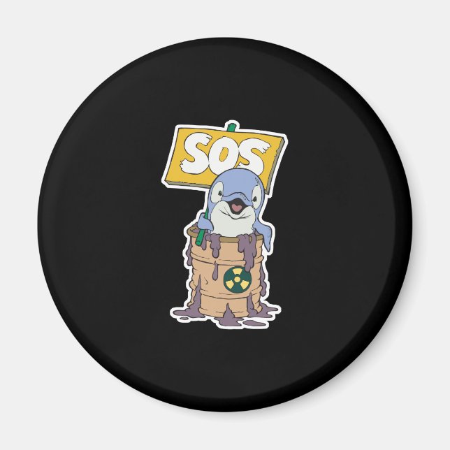 Imán salvar a los delfines (Frente)