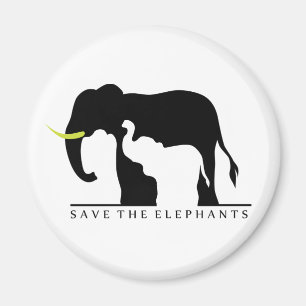Imán Salvar a los elefantes (blancos)
