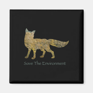 Imán Salvar el medio ambiente de Fox Silhouette Environ
