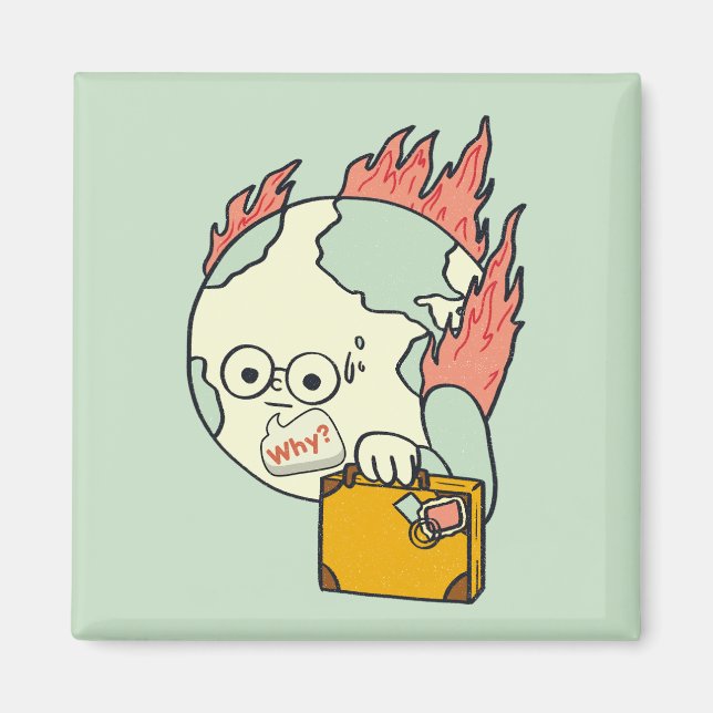 Imán Salvar nuestro planeta - Día de la Tierra (Frente)