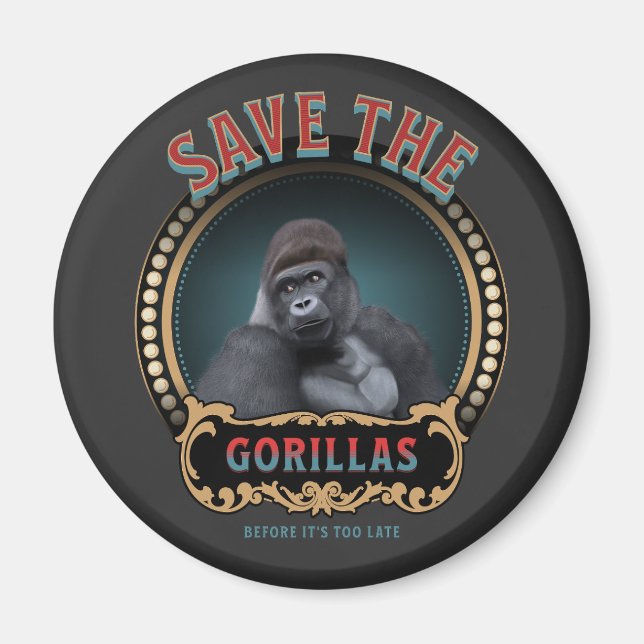 Imán Salvemos a los gorilas | Especies amenazadas (Frente)