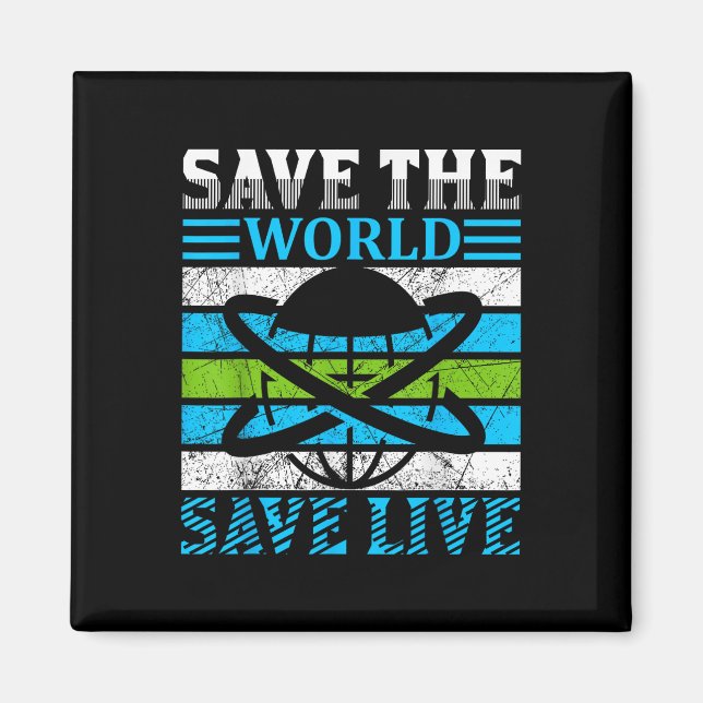 Imán Salvemos la protección ambiental del planeta Tierr (Frente)