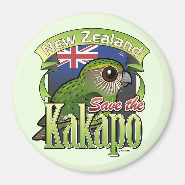 Imán Salven a la Kakapo neozelandesa (Frente)