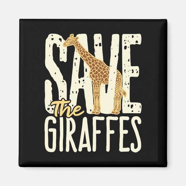 Imán Salven a los jirafas amantes de la jirafa (Frente)