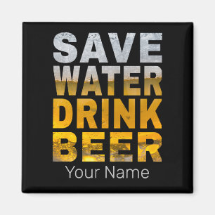 Imán Salven Cerveza De Bebida De Agua Diciendo Para La