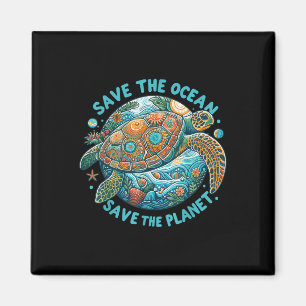 Imán Salven El Océano, Salven La Tortuga De Mar Cuesta
