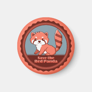 Imán Salven el Panda Rojo