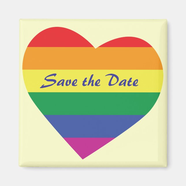 Imán Salven la fecha/Boda arcoiris/orgullo gay (Frente)