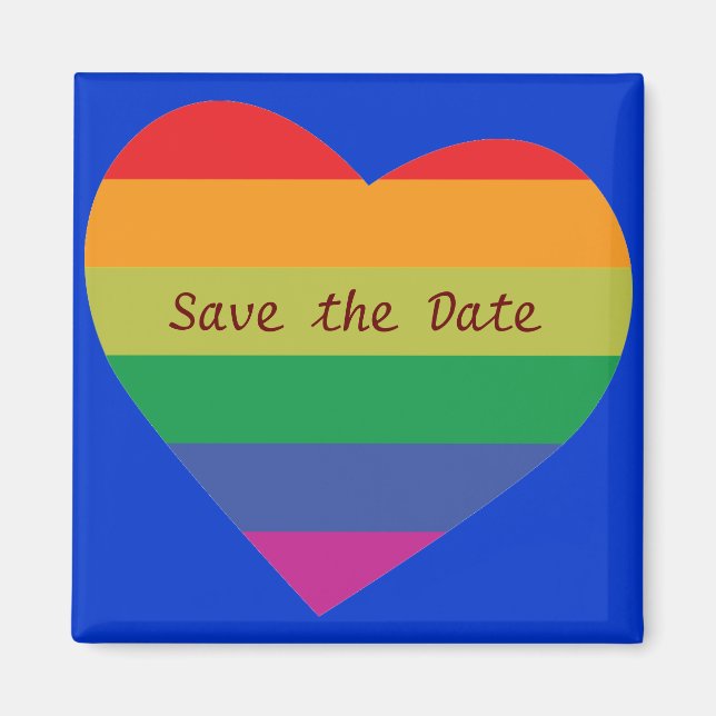 Imán Salven la fecha/Boda arcoiris/orgullo gay (Frente)