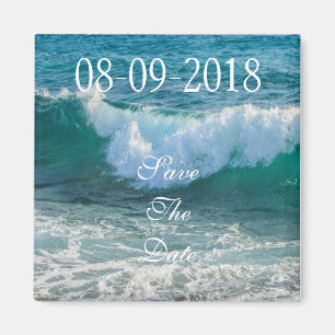 Imán Salven La Fecha, Las Olas Del Océano Mar Agua Azul
