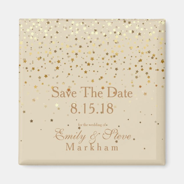 Imán Salven La Fecha Petite Golden Stars Magnet-Beige (Frente)