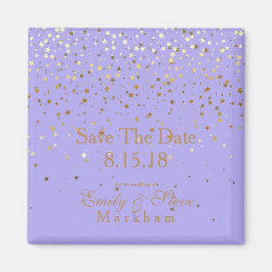 Imán Salven La Fecha Petite Golden Stars Magnet-Lavende