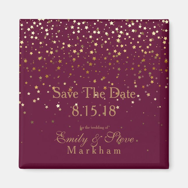 Imán Salven La Fecha Petite Golden Stars Magnet-Wine (Frente)