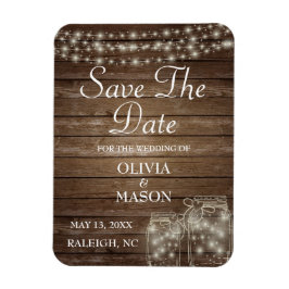 Imán Salven las luces rusticas de Mason Jar de Date Mag