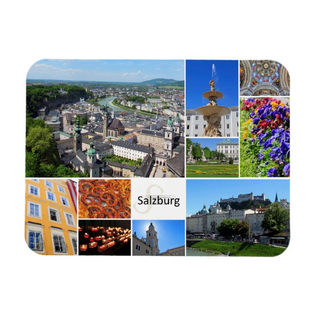 Imán Salzburgo Austria Europa Collage Kitchen (Horizontal)