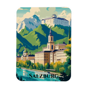 Imán Salzburgo Austria Postcard Travel Magner