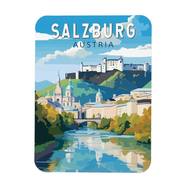 Imán Salzburgo Austria Viaje de arte (Vertical)