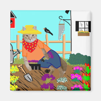 Imán Sam Le Cat Gardening Magnet
