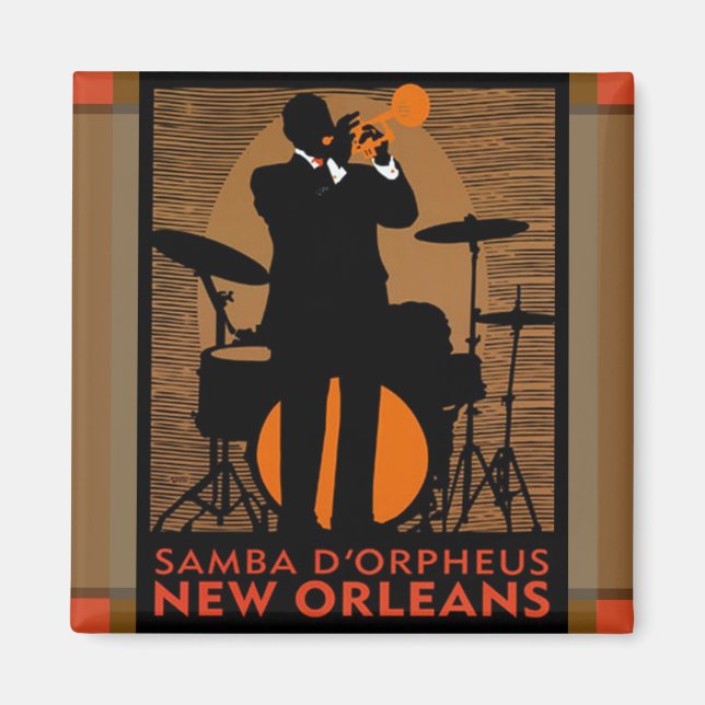 Imán Samba D'Orpheus New Orleans (Frente)