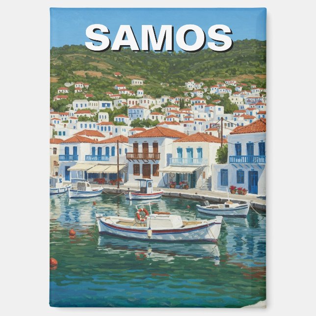 Imán Samos Greece Travel (Anverso)