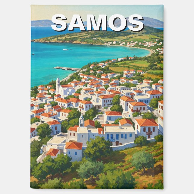 Imán Samos Greece Travel (Anverso)