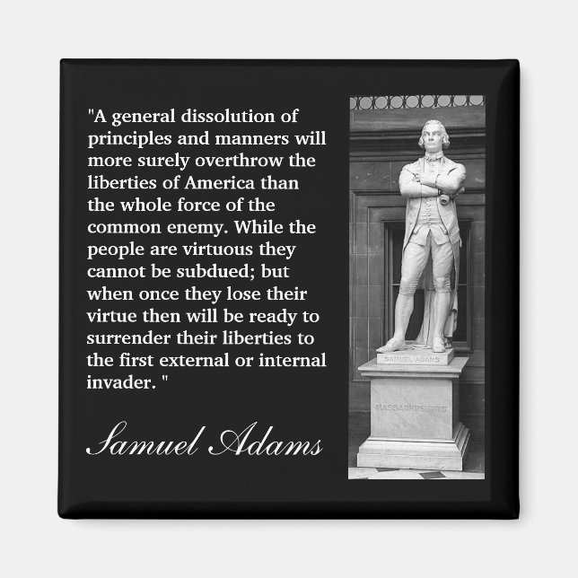 Imán Samuel Adams Cita "Una disolución general..." (Frente)