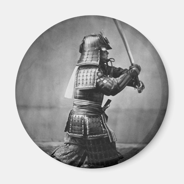 Imán Samurai amarrado con espada y daga en 1860 (Frente)