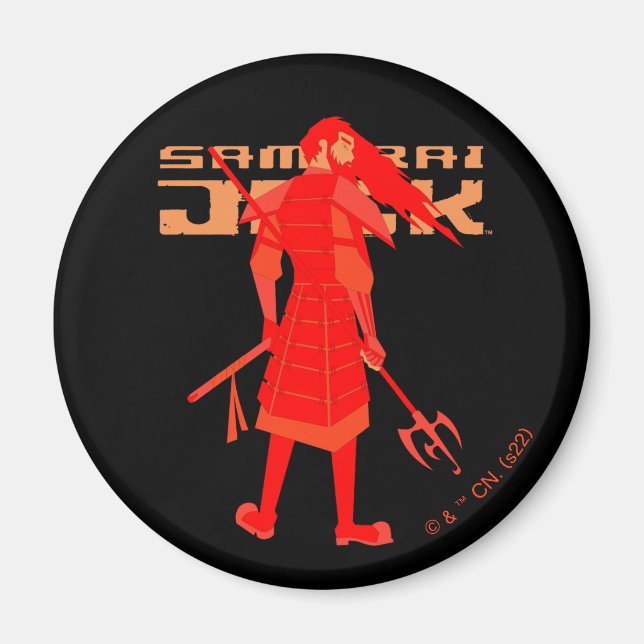 Imán Samurai Jack Red Warrior Graphic (Frente)