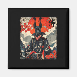 Imán Samurai Japonés Gran Dane Tattoo Kawaii Ukiyo-e