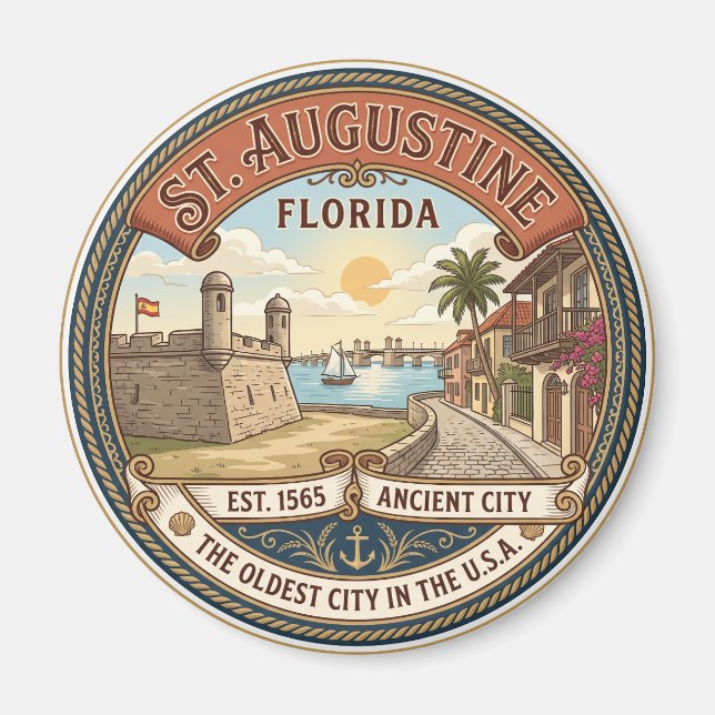 Imán San Agustín Florida (Frente)