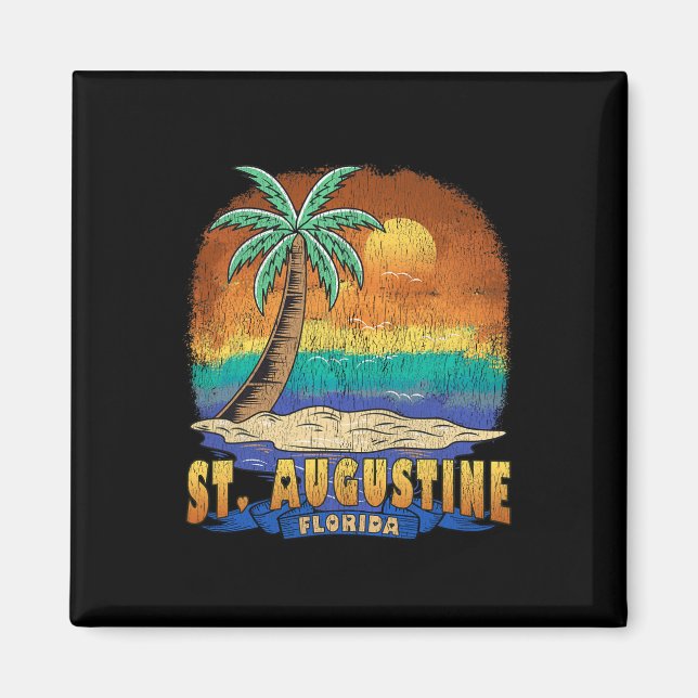 Imán San Agustín Florida Vintage Molestias (Frente)