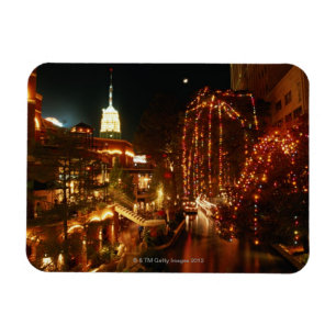 Imán San Antonio Riverwalk en la noche