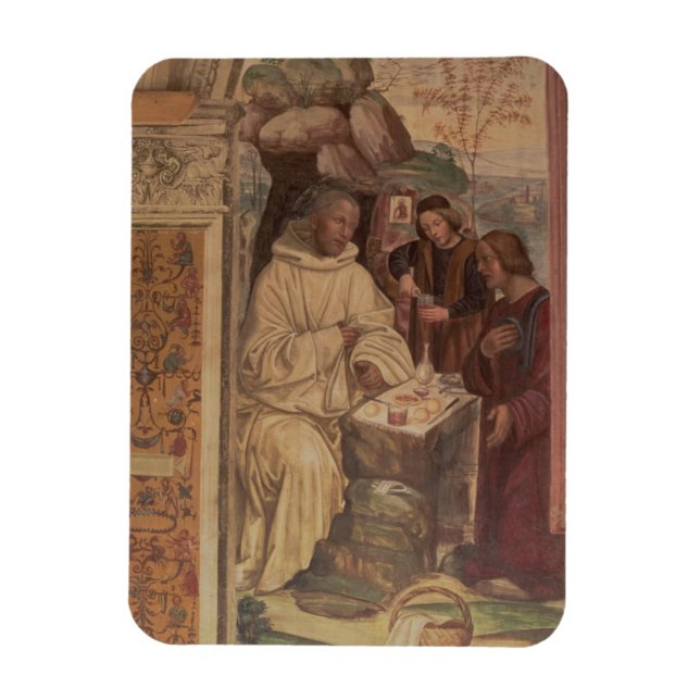 Imán San Benedicto contra un paisaje, de la vida o (Vertical)