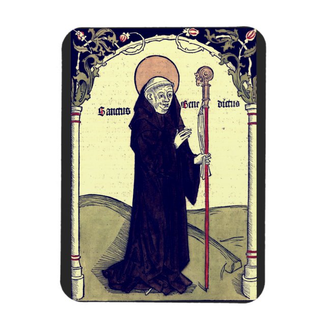 Imán San Benito de Nursia Padre del Monacato (Vertical)