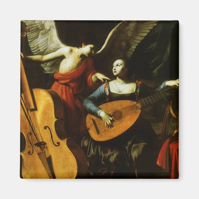 Imán San Cecilia y el ángel de Carlo Saraceni (Frente)