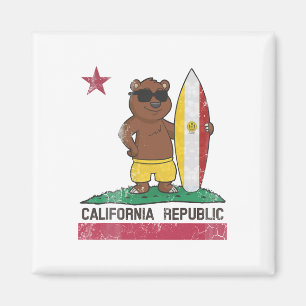 Imán San Diego California Surfista Oso Surfear Hombres