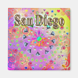 Imán San Diego Lucky Golden Magnet