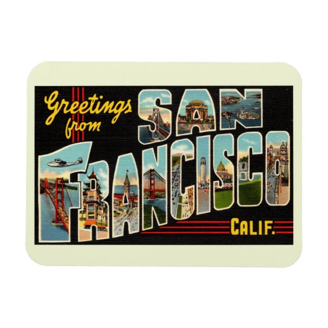 Imán San Francisco, California Magnet (Horizontal)