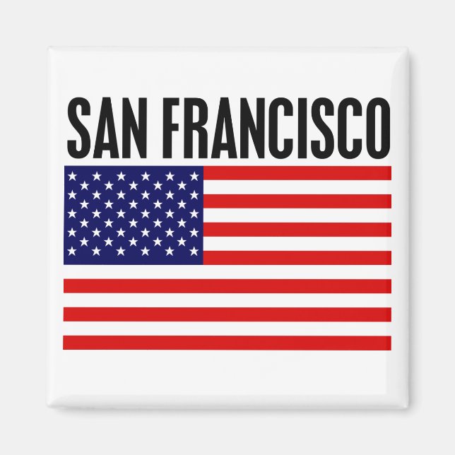 Imán San Francisco, Estrellas y Tiras (Frente)